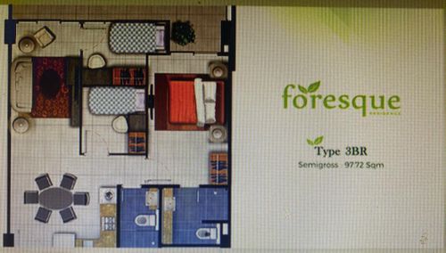 foto denah rumah tipe 3BR/3 perumahan Foresque Residence