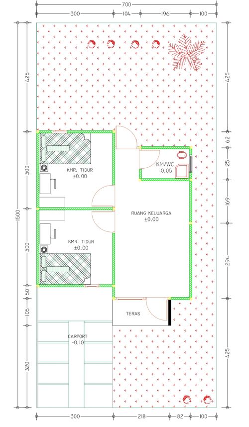 foto denah rumah tipe 36/105 perumahan Dinar Mas Residence