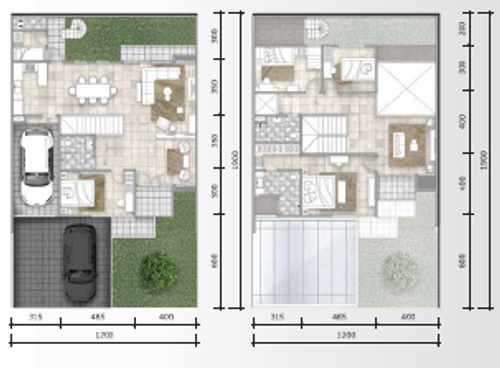 foto denah rumah tipe ELORA perumahan SUMMARECON BANDUNG - CLUSTER EMILY TAHAP 2