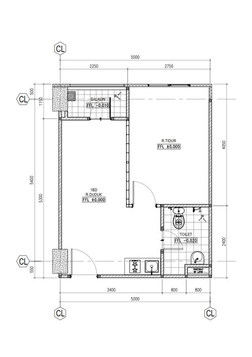 foto denah rumah tipe 1BRD perumahan APARTEMEN BASSURA CITY