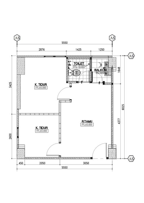 foto denah rumah tipe 2BRCA perumahan APARTEMEN BASSURA CITY