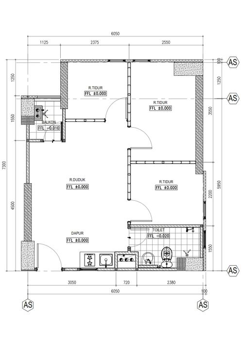 foto denah rumah tipe 3BRC perumahan APARTEMEN BASSURA CITY