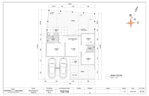 foto denah rumah tipe JAMRUD perumahan GEDONG KALORAN RESIDENCE