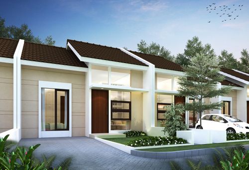 foto tampak rumah tipe CAKRA EXT SUDUT 60/139 perumahan JADE SUDIMORO