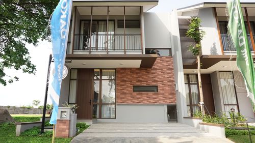foto tampak rumah tipe DATURA perumahan PONDOK DAMAR, SUVARNA PADI