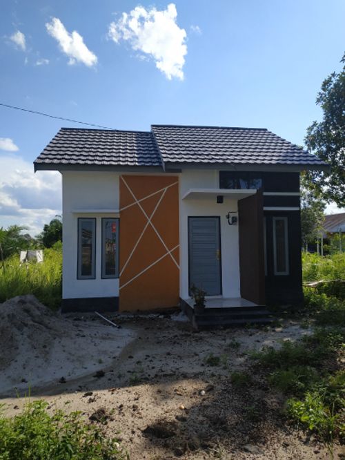 foto tampak rumah tipe 36+ perumahan Bambu Mas Residence