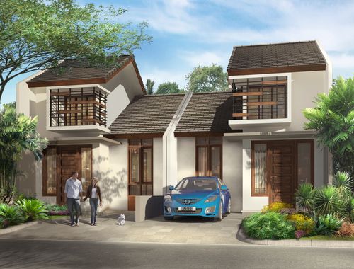foto tampak rumah tipe VANDA perumahan KEMANG PRATAMA