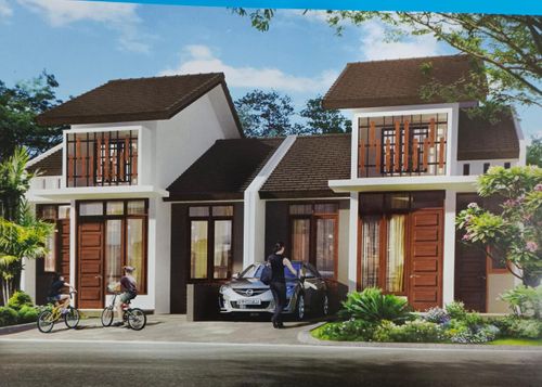foto tampak rumah tipe CATELEA perumahan KEMANG PRATAMA