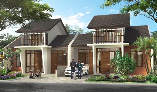 foto tampak rumah tipe CROSANDRA perumahan KEMANG PRATAMA