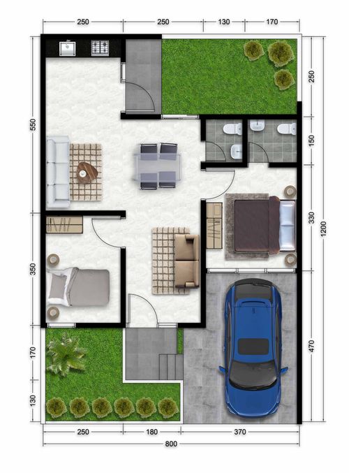 foto denah rumah tipe Raya Pinus 3 perumahan MEGAH NUSA MADANI