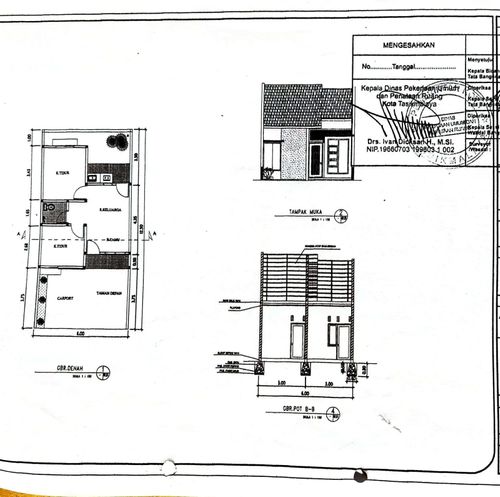 foto denah rumah tipe 45/75 perumahan PERMATA INTAN REGENCY