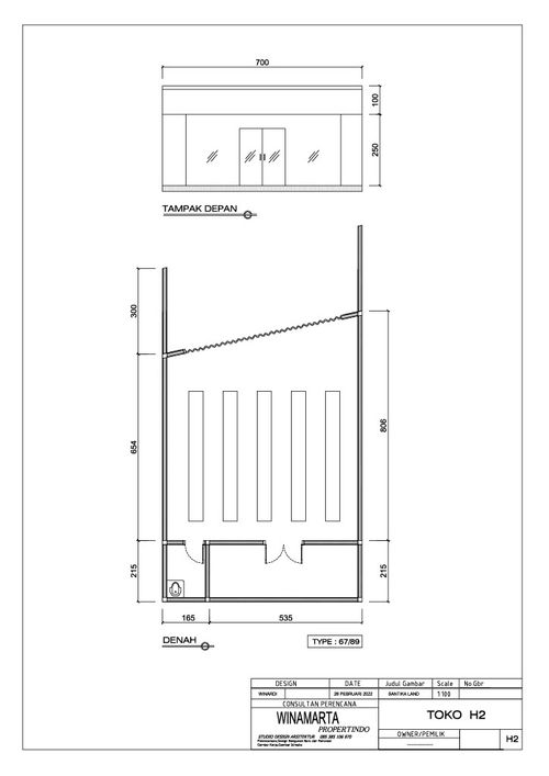 foto tampak rumah tipe Toko perumahan SANTIKA LAND