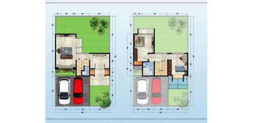foto denah rumah tipe Cartier perumahan Halton Place 1