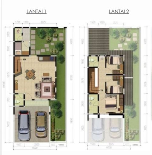 foto denah rumah tipe MAPLE perumahan Grand Dhaya Pesona