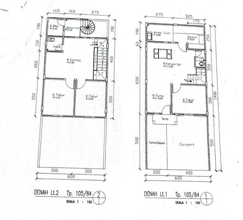 foto denah rumah tipe 105 perumahan PERMATA INTAN REGENCY