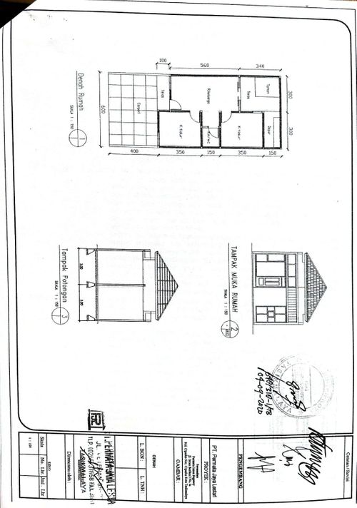 foto denah rumah tipe 53 perumahan PERMATA INTAN REGENCY