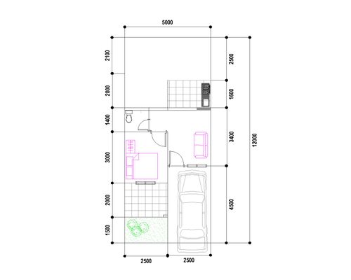 foto denah rumah tipe 23/72 perumahan VILLA PERMATA HIJAU CLUSTER BERLIAN