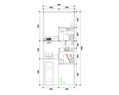 foto denah rumah tipe 33/84 perumahan VILLA PERMATA HIJAU CLUSTER BERLIAN