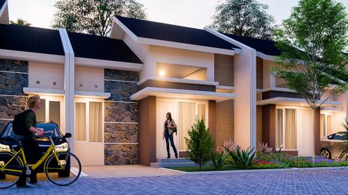 foto tampak rumah tipe MAGNOLIA A perumahan ANVAYA PARK