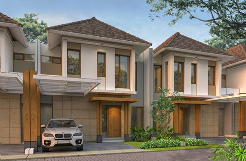 foto tampak rumah tipe ANIGRE L8 perumahan Taman Banjar Wijaya