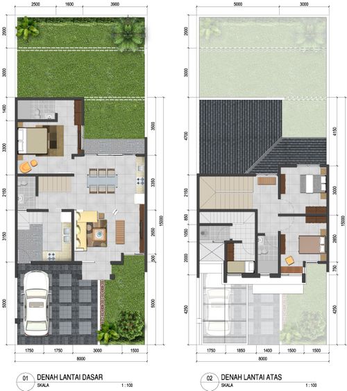 foto denah rumah tipe ANIGRE L8 perumahan Taman Banjar Wijaya