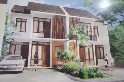 foto tampak rumah tipe PLUMERIA TINGKAT perumahan KEMANG PRATAMA - 2