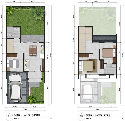 foto denah rumah tipe ANIGRE L6 perumahan Taman Banjar Wijaya