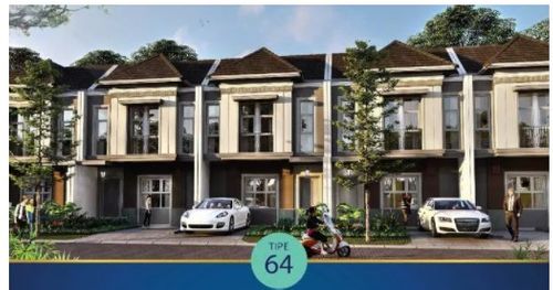 foto tampak rumah tipe 64 / 105 K9-7 perumahan VISANA