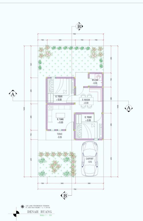 foto denah rumah tipe 36 perumahan AURA RESIDENCE 1
