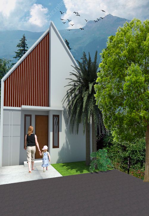 foto tampak rumah tipe MATAHARI F perumahan ANVAYA PARK