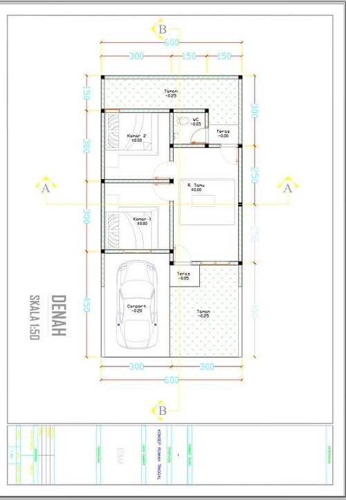 foto denah rumah tipe 36 perumahan DREAMLAND ALEXANDER 2