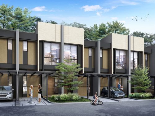 foto tampak rumah tipe IRIS - DELUXE perumahan SUMMARECON BEKASI - CLUSTER MAGENTA RESIDENCE