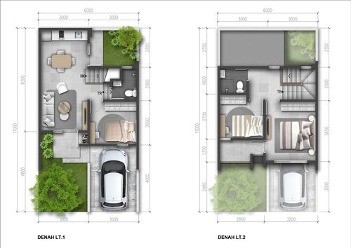 foto denah rumah tipe LILAC - DELUXE perumahan SUMMARECON BEKASI - CLUSTER MAGENTA RESIDENCE