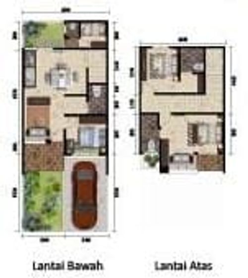 foto denah rumah tipe MAPLE perumahan GRAND DHAYA PESONA 2