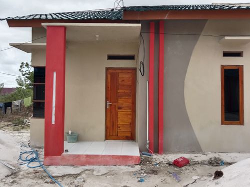 foto tampak rumah tipe 36/108 perumahan Perum Baitussalam