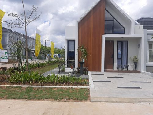 foto tampak rumah tipe MARIGOLD A-G02 NO 01 perumahan AEROWALK, CITRAGARDEN ANEKA