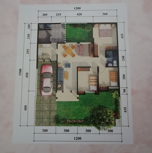 foto denah rumah tipe AZALEA perumahan KEMANG PRATAMA - 2