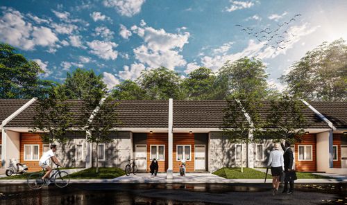 foto tampak rumah tipe 36 perumahan Gadang Sejahtera 5 Tahap 4