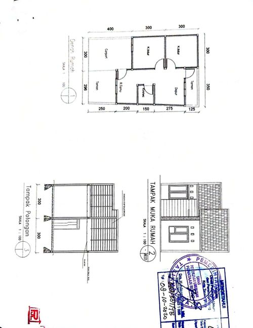 foto denah rumah tipe 38 perumahan PERMATA CIKURUBUK REGENCY