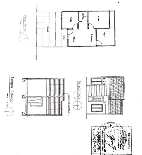 foto denah rumah tipe 47 perumahan PERMATA CIKURUBUK REGENCY
