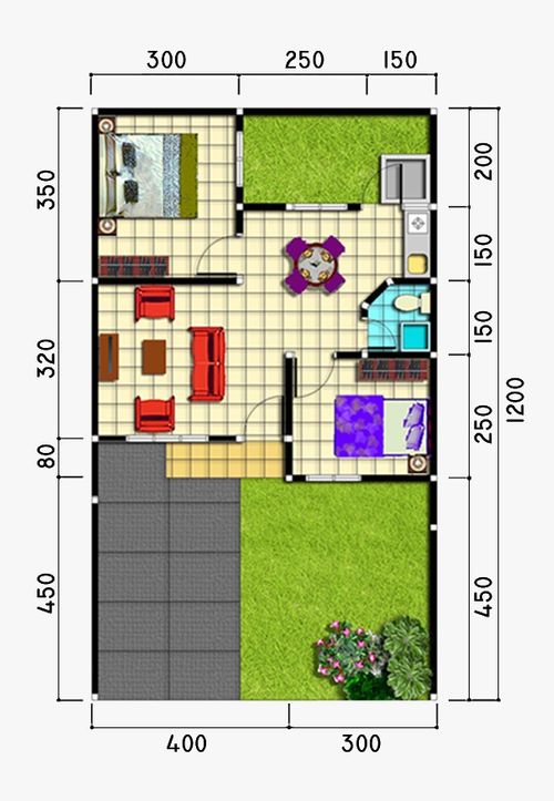 foto denah rumah tipe T42/117 perumahan BOJONG MENTENG RESIDENCE