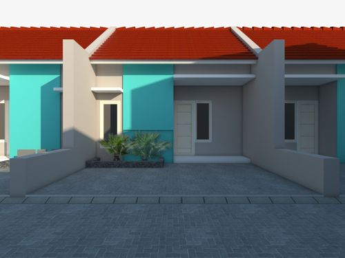 foto tampak rumah tipe subsidi 30/60 perumahan Graha kencana