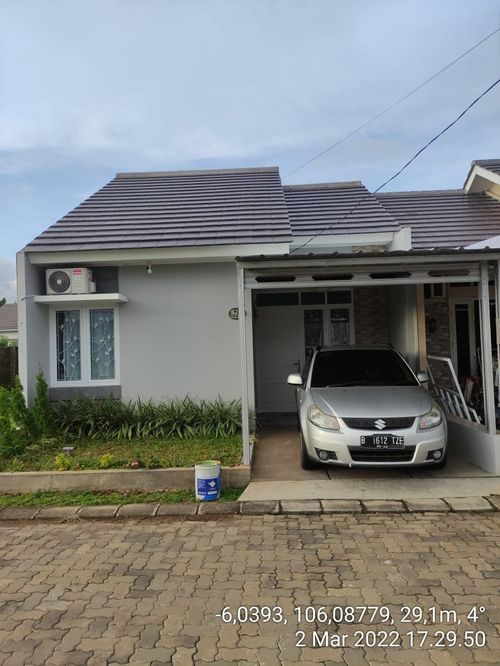 foto tampak rumah tipe 40/78 perumahan VILLA PERMATA HIJAU CLUSTER BERLIAN