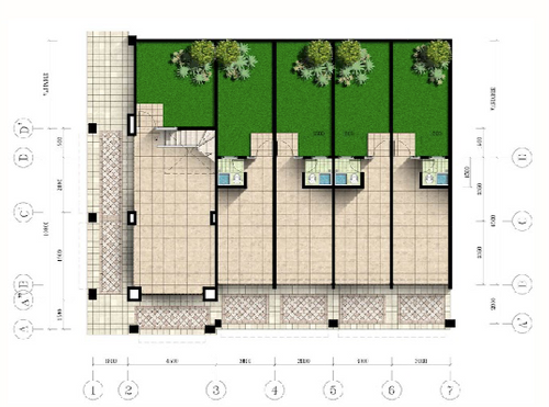 foto denah rumah tipe RUKO PALAZZO 660JT perumahan Mutiara Gading Timur
