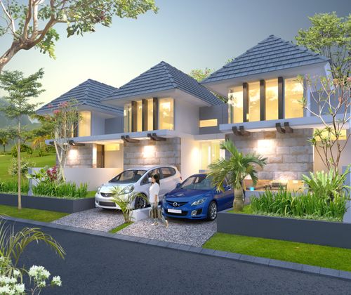 foto tampak rumah tipe VANDA perumahan SAFIRA GARDEN