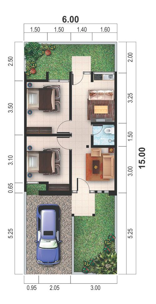 foto denah rumah tipe VALERIANO perumahan SAFIRA GARDEN