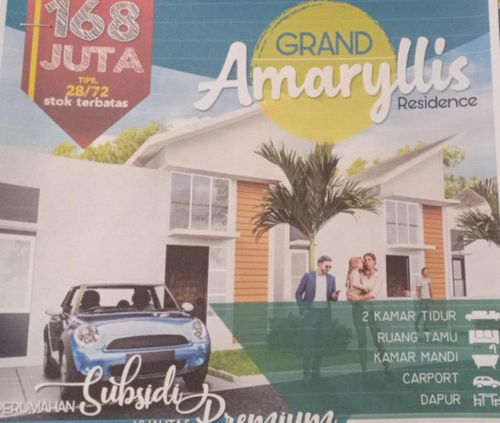 foto tampak rumah tipe 28/72 perumahan GRAND AMARYLLIS RESIDENCE