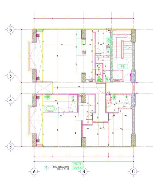 foto denah rumah tipe 3 BEDROOM A (URES-2) perumahan SUPERMAL KARAWACI