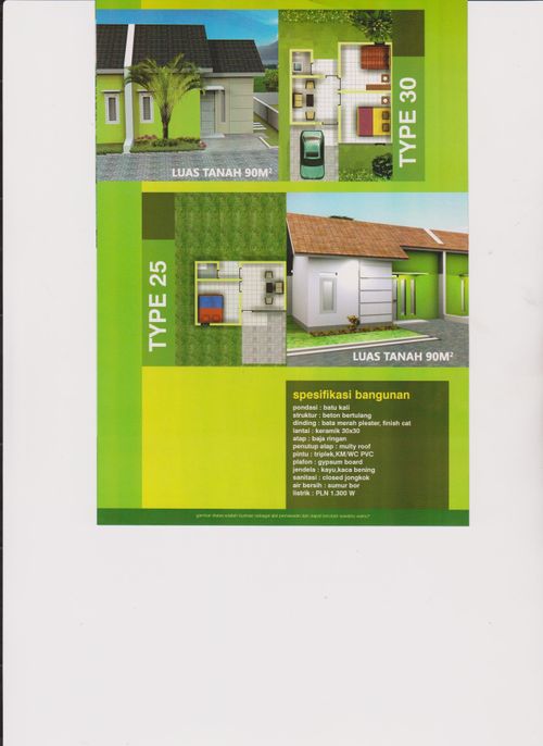 foto denah rumah tipe 25 perumahan Taman Ayu