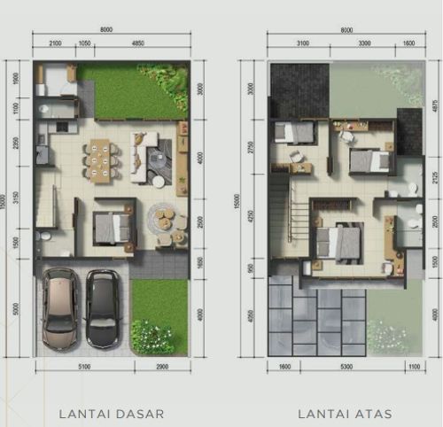 foto denah rumah tipe ZINNIA perumahan CITRAGARDEN PURI JAKARTA